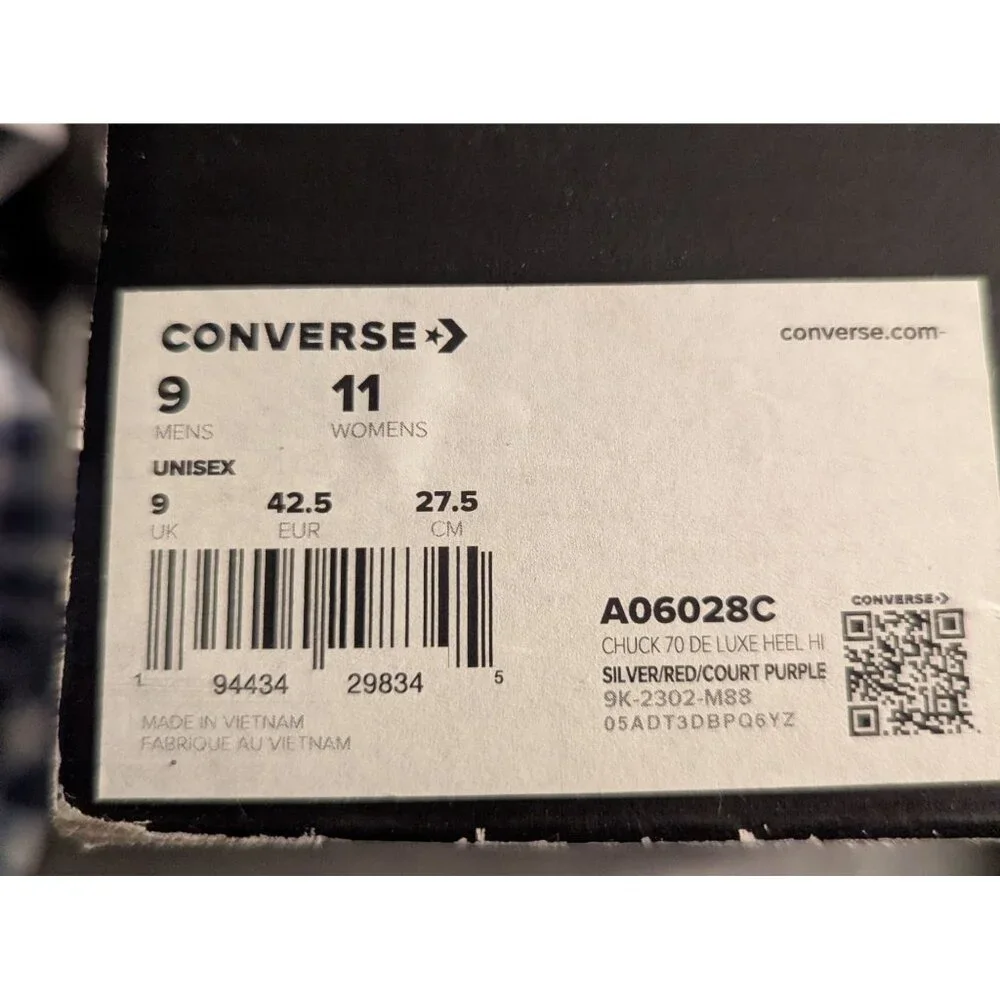 Converse Pride Chuck Taylor All Star Glitter Platform Heel Sneakers Womens 11 - Picture 3 of 11